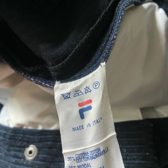 Vintage FILA Italy made corduroy Men’s capri black waist 30 - Picture 6 of 6